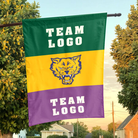 Fort Valley State Wildcats vs Custom Team House Divided Flag, NCAA House Flag