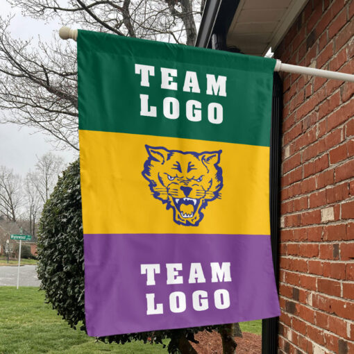 Fort Valley State Wildcats vs Custom Team House Divided Flag, NCAA House Flag
