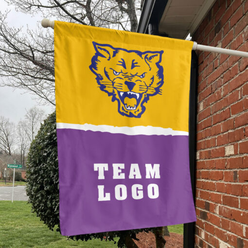 Fort Valley State Wildcats vs Custom Team House Divided Flag, NCAA Spirit Flag