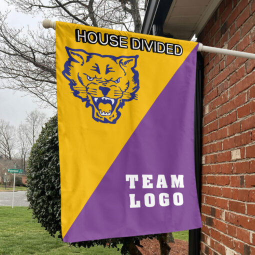 Fort Valley State Wildcats vs Custom Team House Divided Flag, NCAA Split Flag