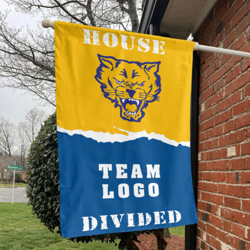 Fort Valley State Wildcats vs Custom Team House Divided Flag, NCAA Team Flag