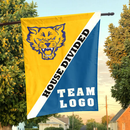 Fort Valley State Wildcats vs Custom Team House Divided Flag, Personalized College Flag