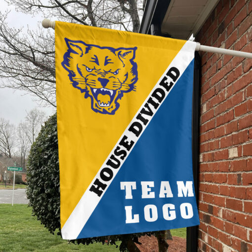 Fort Valley State Wildcats vs Custom Team House Divided Flag, Personalized College Flag
