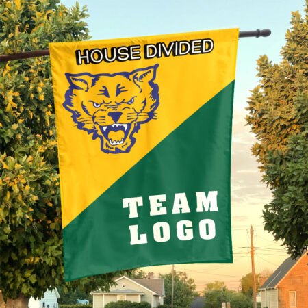 Fort Valley State Wildcats vs Custom Team House Divided Flag, Personalized Split Flag
