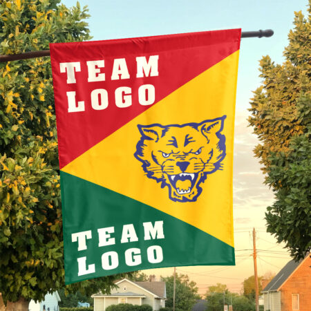 Fort Valley State Wildcats vs Custom Team House Divided Flag, Personalized Team Flag