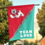 Fresno State Bulldogs vs Custom Team House Divided Flag, College Custom Flag