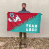 Fresno State Bulldogs vs Custom Team House Divided Flag, College Custom Flag