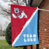 Fresno State Bulldogs vs Custom Team House Divided Flag, Custom College Flag