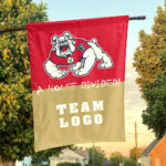 Fresno State Bulldogs vs Custom Team House Divided Flag, Custom House Flag
