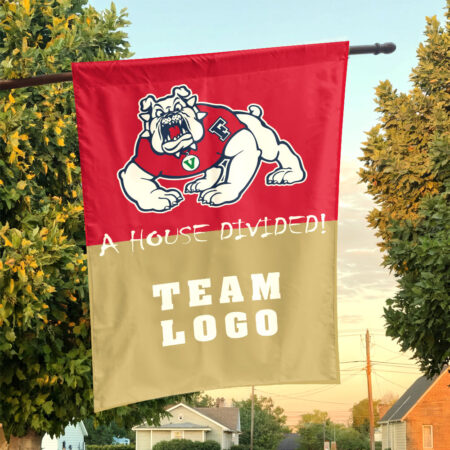Fresno State Bulldogs vs Custom Team House Divided Flag, Custom House Flag