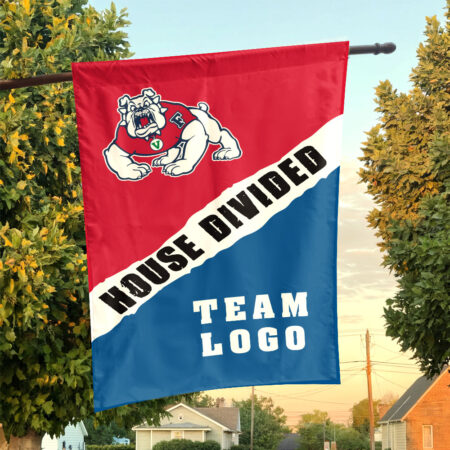 Fresno State Bulldogs vs Custom Team House Divided Flag, Custom Rivalry Flag