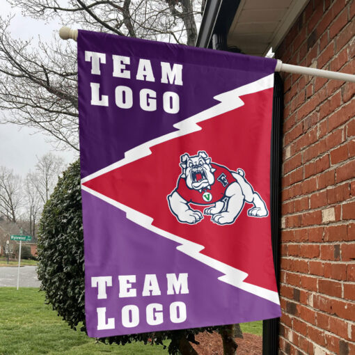 Fresno State Bulldogs vs Custom Team House Divided Flag, Custom Spirit Flag