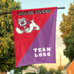 Fresno State Bulldogs vs Custom Team House Divided Flag, Custom Team Flag
