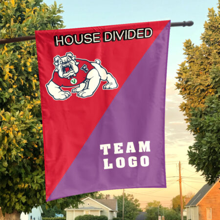 Fresno State Bulldogs vs Custom Team House Divided Flag, Custom Team Flag