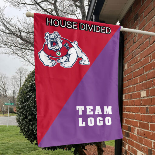Fresno State Bulldogs vs Custom Team House Divided Flag, Custom Team Flag