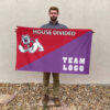 Fresno State Bulldogs vs Custom Team House Divided Flag, Custom Team Flag