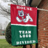 Fresno State Bulldogs vs Custom Team House Divided Flag, NCAA College Flag