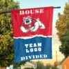 Fresno State Bulldogs vs Custom Team House Divided Flag, NCAA House Flag