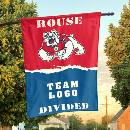 Fresno State Bulldogs vs Custom Team House Divided Flag, NCAA House Flag