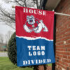 Fresno State Bulldogs vs Custom Team House Divided Flag, NCAA House Flag