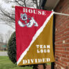 Fresno State Bulldogs vs Custom Team House Divided Flag, NCAA Rivalry Flag
