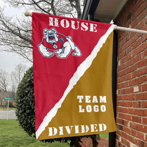Fresno State Bulldogs vs Custom Team House Divided Flag, NCAA Rivalry Flag
