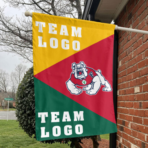 Fresno State Bulldogs vs Custom Team House Divided Flag, NCAA Spirit Flag