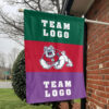Fresno State Bulldogs vs Custom Team House Divided Flag, NCAA Two Team Flag