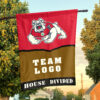 Fresno State Bulldogs vs Custom Team House Divided Flag, Personalized House Flag