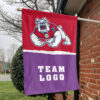 Fresno State Bulldogs vs Custom Team House Divided Flag, Personalized NCAA Flag