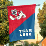 Fresno State Bulldogs vs Custom Team House Divided Flag, Personalized Team Flag