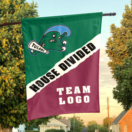 Green Wave vs Custom Team House Divided Flag, Custom House Flag