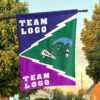 Green Wave vs Custom Team House Divided Flag, NCAA College Flag