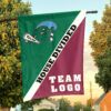 Green Wave vs Custom Team House Divided Flag, NCAA Custom Flag