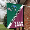Green Wave vs Custom Team House Divided Flag, NCAA Custom Flag 1 Green Wave vs Custom Team House Divided Flag, NCAA Custom Flag