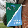 Green Wave vs Custom Team House Divided Flag, NCAA Spirit Flag