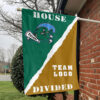 Green Wave vs Custom Team House Divided Flag, Personalized House Flag 1 Green Wave vs Custom Team House Divided Flag, Personalized House Flag