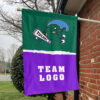 Green Wave vs Custom Team House Divided Flag, Personalized Spirit Flag 1 Green Wave vs Custom Team House Divided Flag, Personalized Spirit Flag