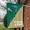 Green Wave vs Custom Team House Divided Flag, Personalized Team Flag