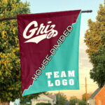 Grizzlies vs Custom Team House Divided Flag, College Custom Flag