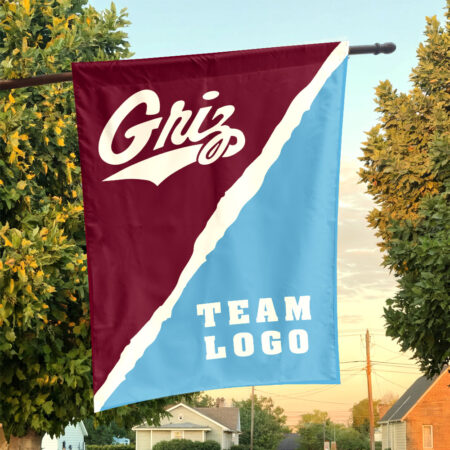 Grizzlies vs Custom Team House Divided Flag, Custom College Flag