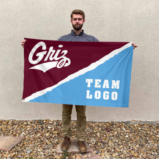 Grizzlies vs Custom Team House Divided Flag, Custom College Flag