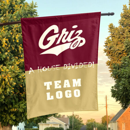 Grizzlies vs Custom Team House Divided Flag, Custom House Flag