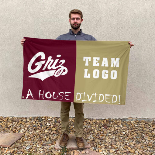 Grizzlies vs Custom Team House Divided Flag, Custom House Flag