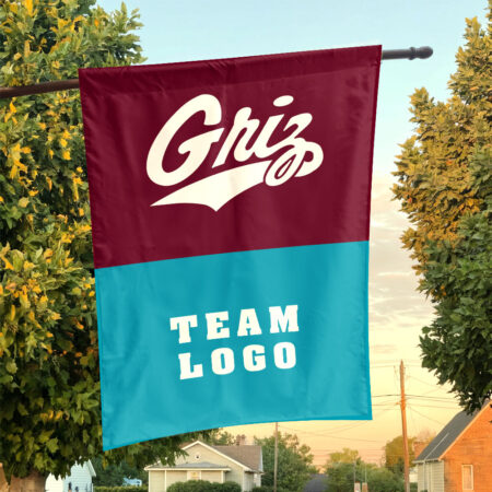 Grizzlies vs Custom Team House Divided Flag, Custom NCAA Flag