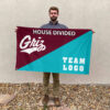 Grizzlies vs Custom Team House Divided Flag, Custom Team Flag