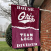 Grizzlies vs Custom Team House Divided Flag, NCAA House Flag