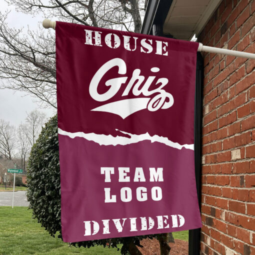 Grizzlies vs Custom Team House Divided Flag, NCAA House Flag