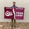 Grizzlies vs Custom Team House Divided Flag, NCAA House Flag