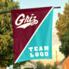 Grizzlies vs Custom Team House Divided Flag, NCAA Split Flag